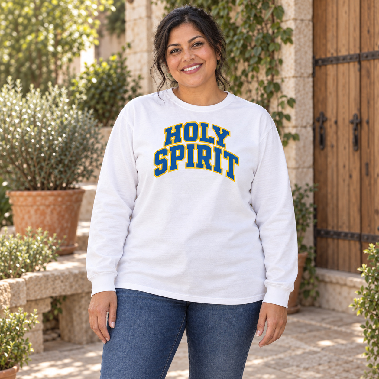 Holy Spirit Varsity Long-Sleeve T-Shirt