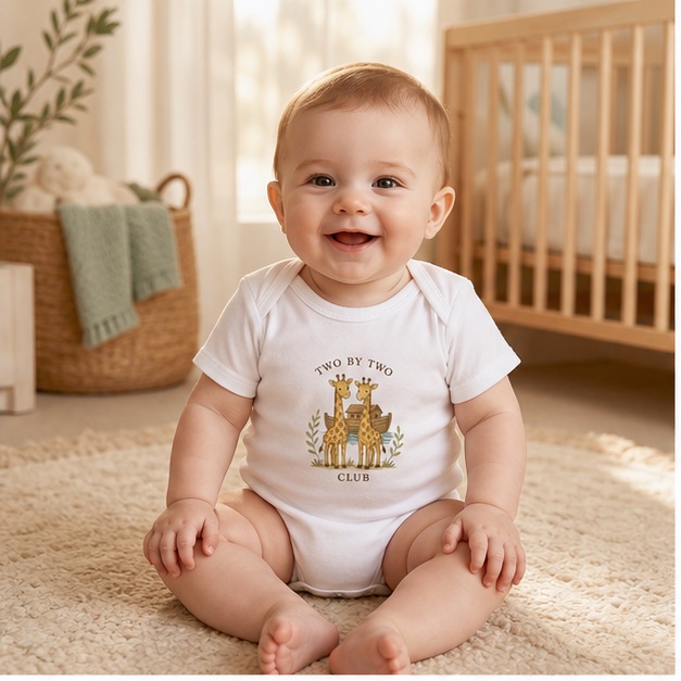 Two by Two Giraffes Bodysuit