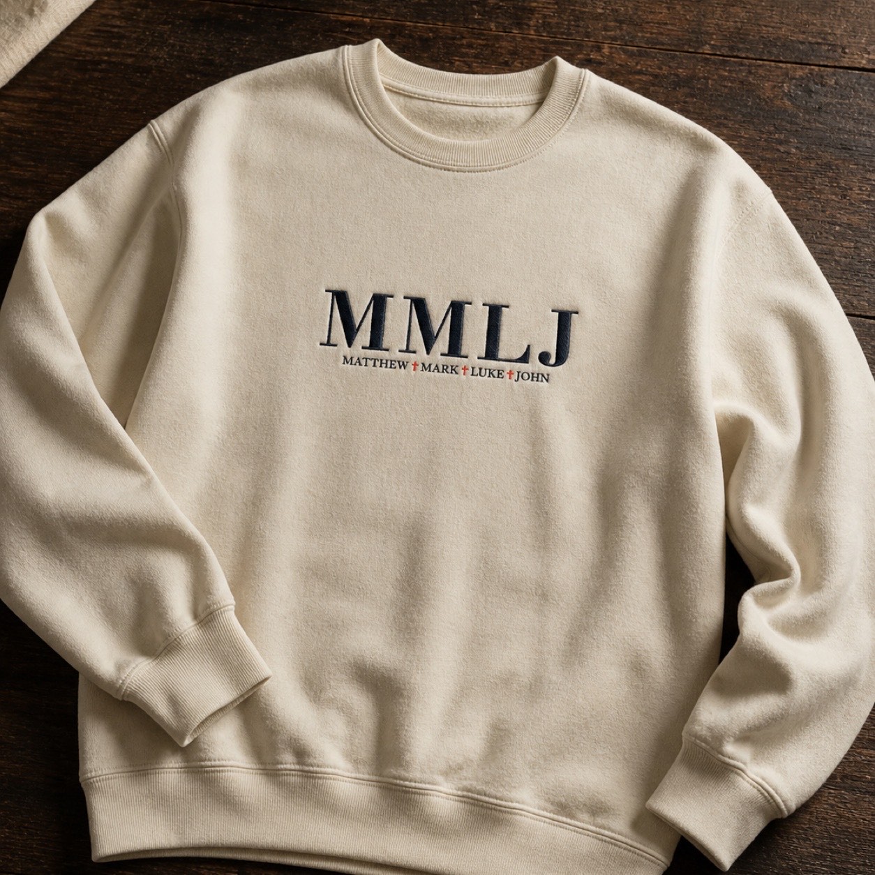 The Four Witnesses Embroidered Crewneck